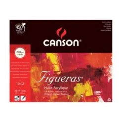 Canson - Beaux Arts - Bloc à Dessin Figueras Grain Toile De Lin - 10 Feuilles - 33x41 Cm - 290 G/m2