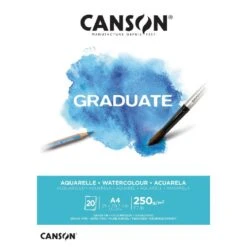 Canson - Beaux Arts - Bloc Graduate - Aquarelle - A4 - 20 Feuilles - 250 G/m2