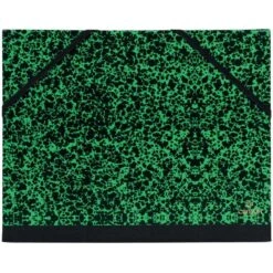 Canson - Beaux Arts - Carton à Dessins Rigide Avec élastiques - Papier Marbré Vert - 32x45 Cm