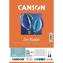Canson - Beaux Arts - Papier Dessin Et Loisirs Créatifs - 25 Feuilles Lisses - A4 - Tons Bleus