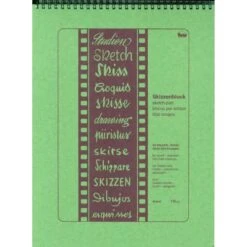 Carnet De Croquis Classic Spiral 18 X 24 Cm, Blanc, Reliure à Spirales.