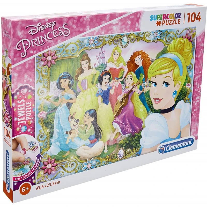 Clementoni - Puzzle 104 Pièces - Disney Princesses - Jewels 3 Clementoni - Puzzle 104 Pièces - Disney Princesses - Jewels