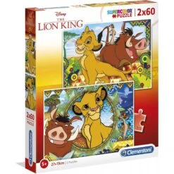 Clementoni - Puzzle 2x60 Pièces - Le Roi Lion