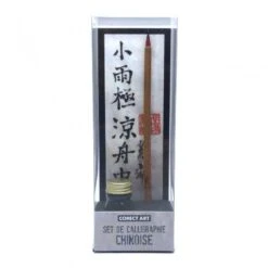 Corector - Beaux Arts - Set De Calligraphie Chinoise - Pinceau Chinois En Bois Et 1 Flacon D'encre