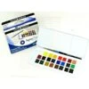 Canson Daler Rowney - Beaux Arts - Coffret De Poche De 24 Demi Godets D'aquarelle Aquafine Et Pinceau -Millejouets daler rowney beaux arts coffret de poche de 24 demi godets d aquarelle aquafine et pinceau