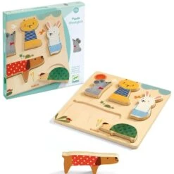 Djeco - DJ01051 - Puzzles Relief - Woodypets