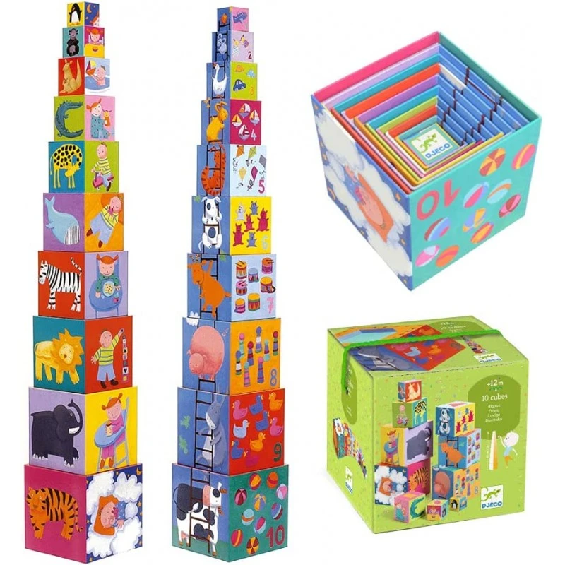 Djeco - DJ08503 - Cubes Premier âge - 10 Cubes Rigolos 3 Djeco - DJ08503 - Cubes Premier âge - 10 Cubes Rigolos