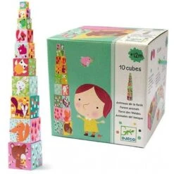 Djeco - DJ08507 - Cubes Premier âge - 10 Cubes Forêt