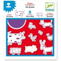Djeco - DJ08809 - Motifs à Tamponner - Animaux De La Ferme