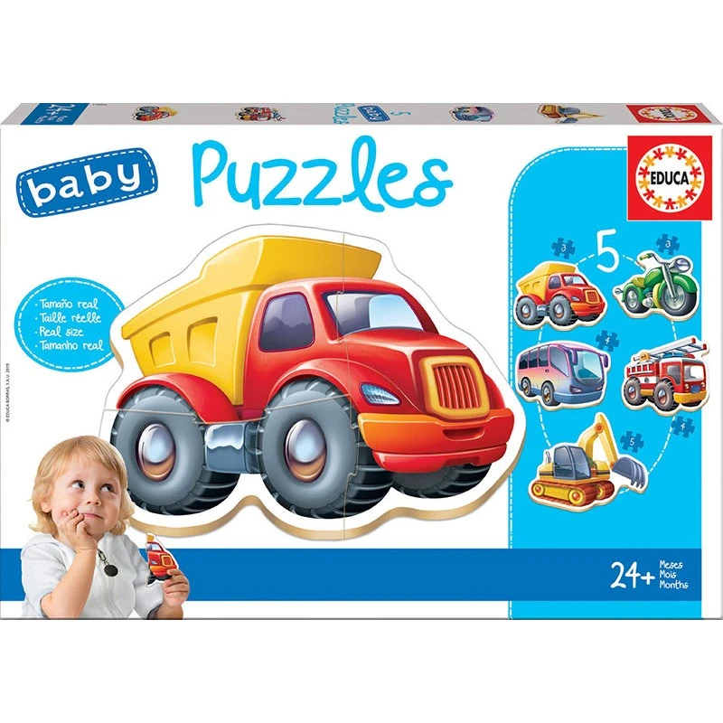 Educa - Mes Premiers Puzzles - 5 Puzzles évolutifs - Véhicules 3 Educa - Mes Premiers Puzzles - 5 Puzzles évolutifs - Véhicules