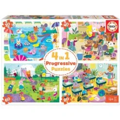 Educa - Puzzle 20, 40, 60 Et 80 Pièces - A L'école