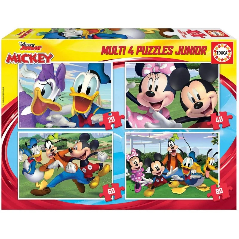 Educa - Puzzle 20, 40, 60 Et 80 Pièces - Mickey Et Ses Amis 3 Educa - Puzzle 20, 40, 60 Et 80 Pièces - Mickey Et Ses Amis