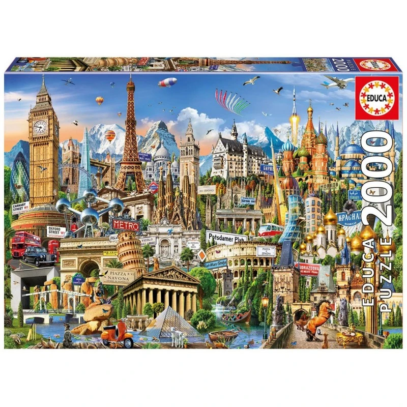 Educa - Puzzle 2000 Pièces - Repères De L'Europe 3 Educa - Puzzle 2000 Pièces - Repères De L'Europe