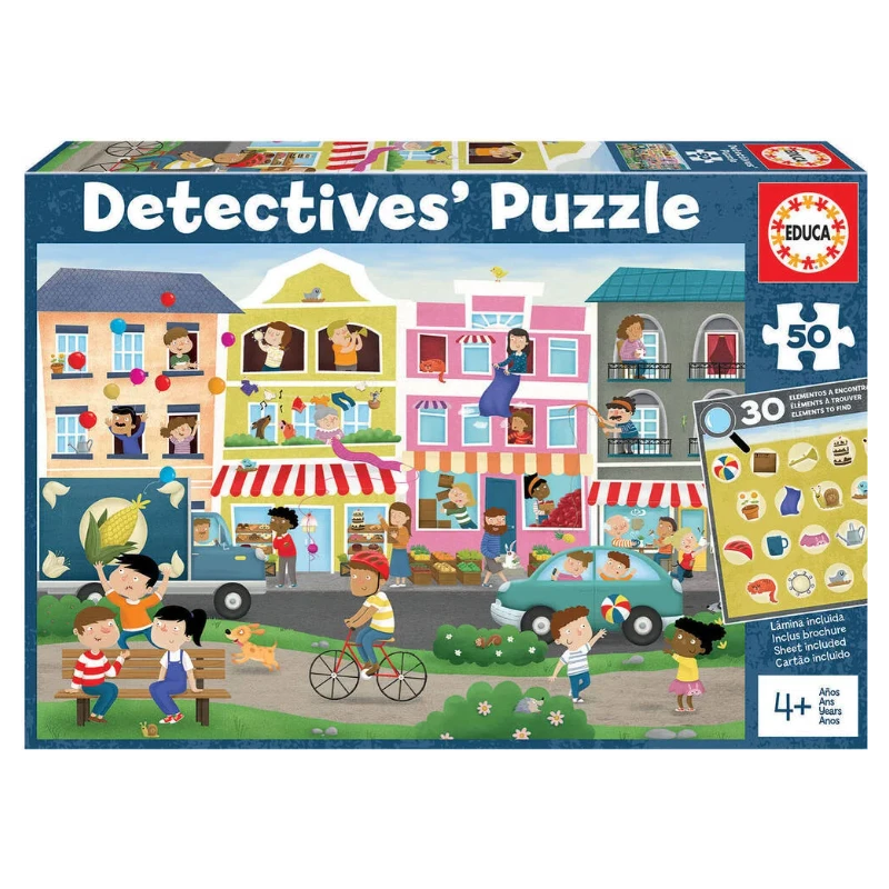 Educa - Puzzle 50 Pièces - En Ville Detectives Puzzle 3 Educa - Puzzle 50 Pièces - En Ville Detectives Puzzle
