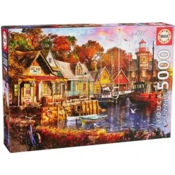 Educa - Puzzle 5000 Pièces - Coucher De Soleil Sur Le Port