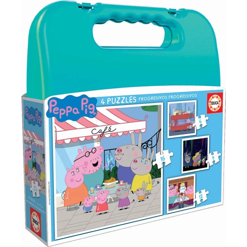 Educa - Puzzle 6, 9, 12 Et 16 Pièces - Peppa Pig 3 Educa - Puzzle 6, 9, 12 Et 16 Pièces - Peppa Pig