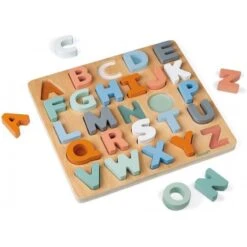 Janod - Jouet En Bois - Puzzle Alphabet 26 Pièces