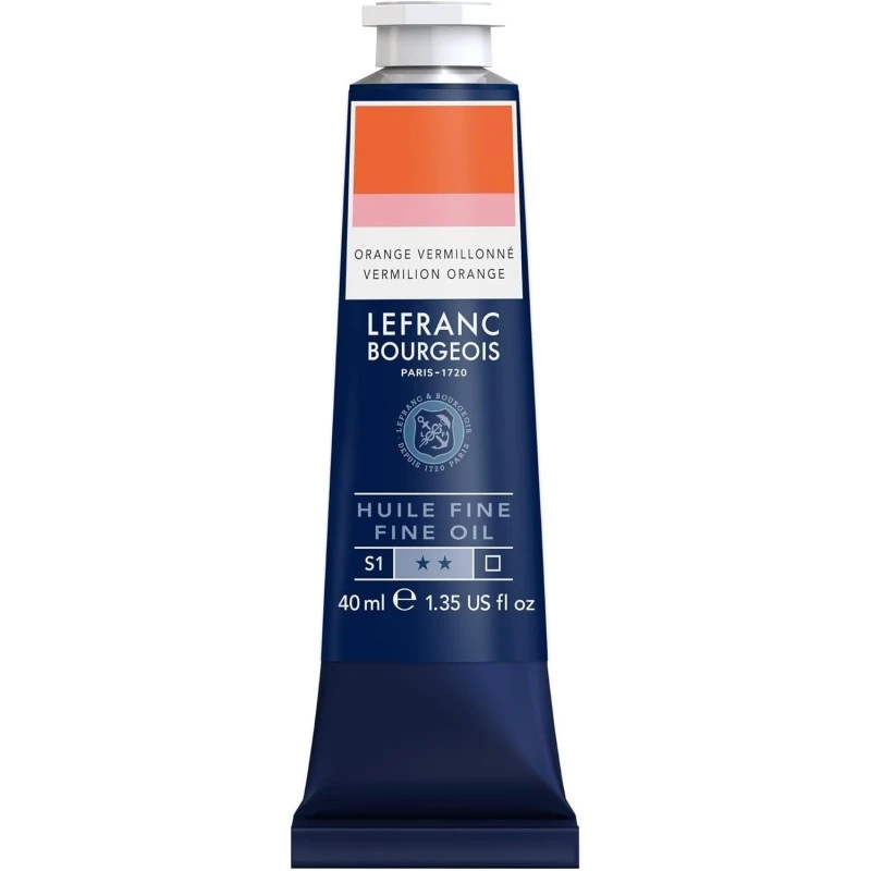 Lefranc Bourgeois - Peinture Huile Fine - Orange Vermillonné - 40ml 3 Lefranc Bourgeois - Peinture Huile Fine - Orange Vermillonné - 40ml