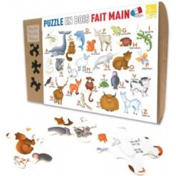 Piatnik Michèle Wilson - Puzzle D'art En Bois - 12 Pièces - L'alphabet Des Animaux