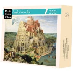 Piatnik Michèle Wilson - Puzzle D'art En Bois - 250 Pièces - La Tour De Babel, Bruegel