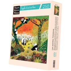 Piatnik Michèle Wilson - Puzzle D'art En Bois - 250 Pièces - Les Pandas
