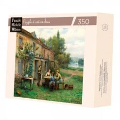 Piatnik Michele Wilson - Puzzle D'art En Bois - 350 Pièces - Café Dans Le Jardin