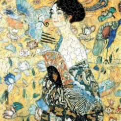 Piatnik Michèle Wilson - Puzzle D'art En Bois - 350 Pièces - La Dame à L'éventail - Klimt