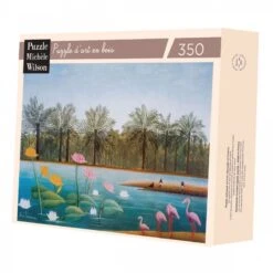 Piatnik Michèle Wilson - Puzzle D'art En Bois - 350 Pièces - Les Flamants Roses - Rousseau