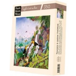 Piatnik Michèle Wilson - Puzzle D'art En Bois - 350 Pièces - Toucans à Carène - Thomas