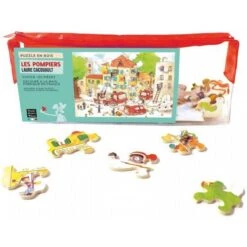 Piatnik Michèle Wilson - Puzzle D'art En Bois - 50 Pièces - Les Pompiers - Cacouault