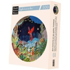 Piatnik Michèle Wilson - Puzzle D'art En Bois - 500 Pièces - Ara Nocturne Et Ses Petits