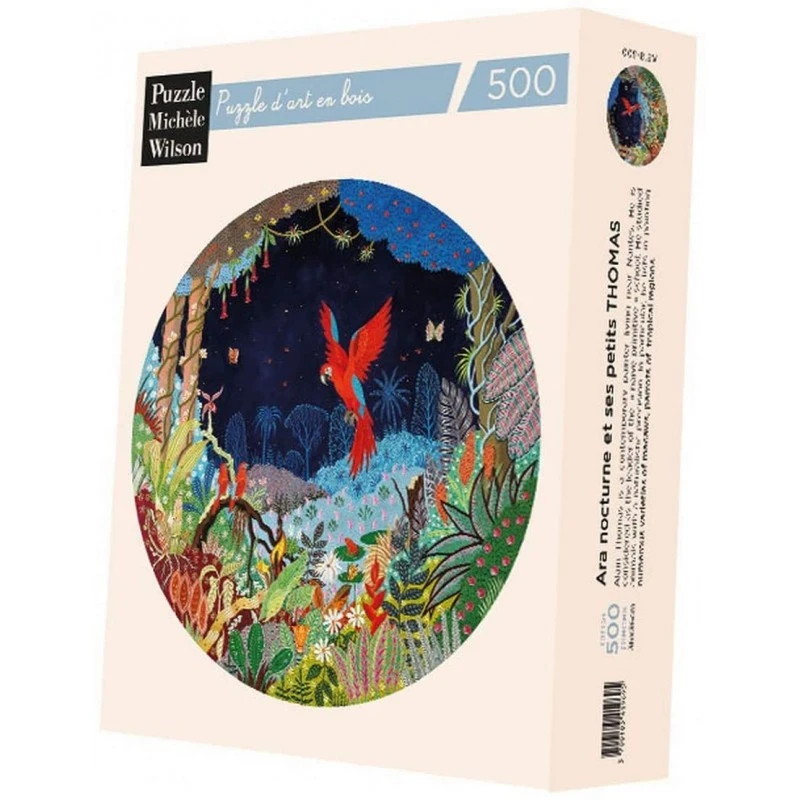Piatnik Michèle Wilson - Puzzle D'art En Bois - 500 Pièces - Ara Nocturne Et Ses Petits 3 Piatnik Michèle Wilson - Puzzle D'art En Bois - 500 Pièces - Ara Nocturne Et Ses Petits