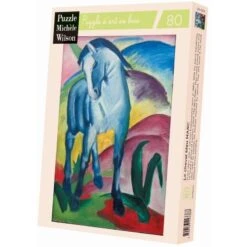 Piatnik Michèle Wilson - Puzzle D'art En Bois - 80 Pièces - Le Cheval Bleu