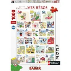 Ravensburger Nathan - Puzzle 1000 Pièces - L'abécédaire De Babar