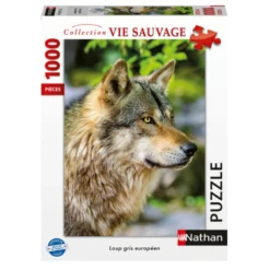 Nathan - Puzzle 1000 Pièces - Loup Gris Européen