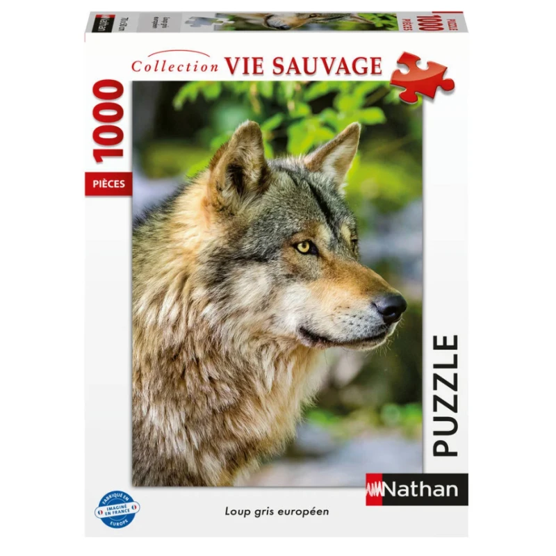 Nathan - Puzzle 1000 Pièces - Loup Gris Européen 3 Nathan - Puzzle 1000 Pièces - Loup Gris Européen
