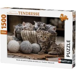 Ravensburger Nathan - Puzzle 1500 Pièces - Boules De Poils Et Pelotes De Laine