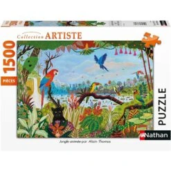Ravensburger Nathan - Puzzle 1500 Pièces - Jungle Animée - Alain Thomas