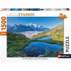 Ravensburger Nathan - Puzzle 1500 Pièces - Lacs Des Chéserys, Massif Du Mont-Blanc