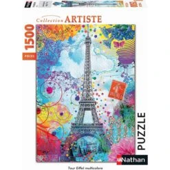 Ravensburger Nathan - Puzzle 1500 Pièces - Tour Eiffel Multicolore