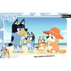 Ravensburger Nathan - Puzzle Cadre 15 Pièces - Bluey à La Plage - Bluey