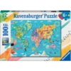 Ravensburger - Puzzle 100 Pièces - La Carte Du Monde -Millejouets ravensburger puzzle 100 pieces la carte du monde