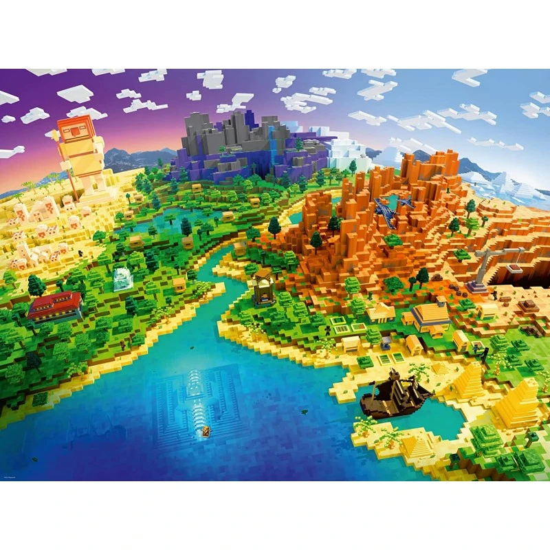 Ravensburger - Puzzle 1500 Pièces - Le Monde De Minecraft 3 Ravensburger - Puzzle 1500 Pièces - Le Monde De Minecraft