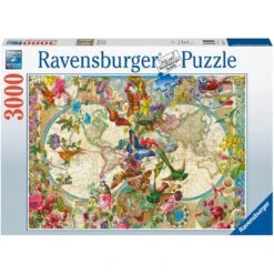 Ravensburger - Puzzle 3000 Pièces - Carte De La Flore Et De La Faune