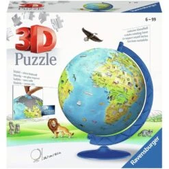 Ravensburger - Puzzle 3D 187 Pièces - Globe Terrestre