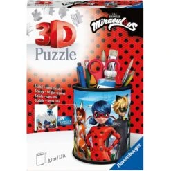 Ravensburger - Puzzle 3D Pot à Crayons - Miraculous