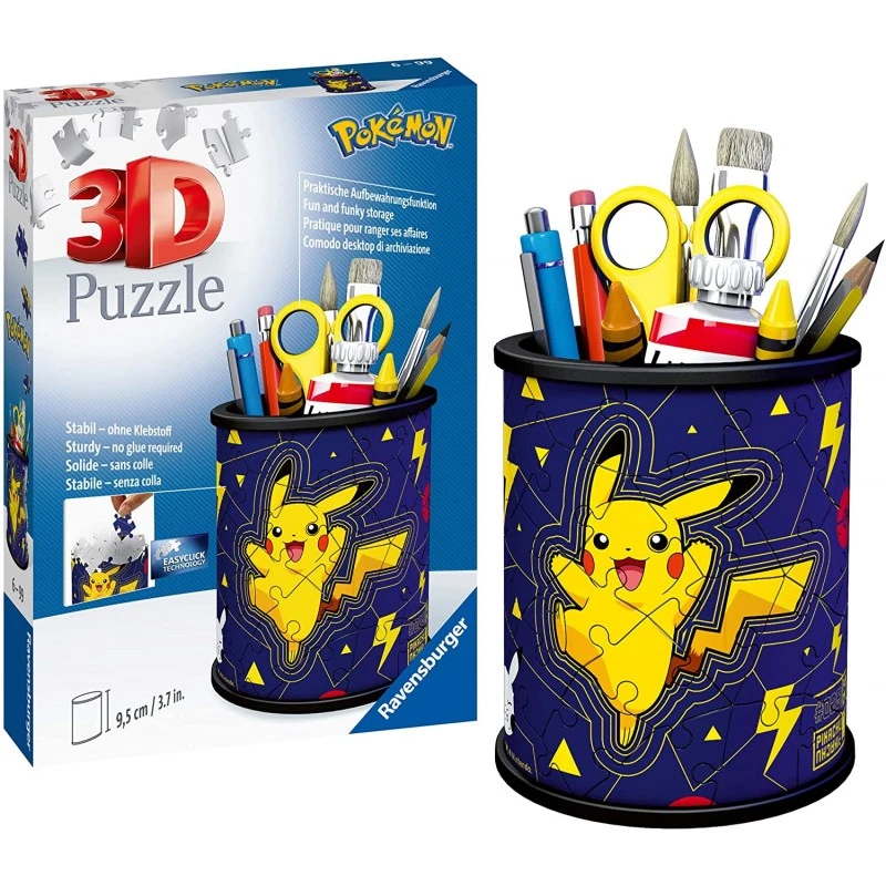 Ravensburger - Puzzle 3D Pot à Crayons - Pokémon 3 Ravensburger - Puzzle 3D Pot à Crayons - Pokémon