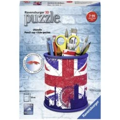 Ravensburger - Puzzle 3D Pot à Crayons - Union Jack