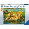 Ravensburger - Puzzle 500 Pièces - Lions Dans La Savane 1 Ravensburger - Puzzle 500 Pièces - Lions Dans La Savane -Millejouets ravensburger puzzle 500 pieces lions dans la savane