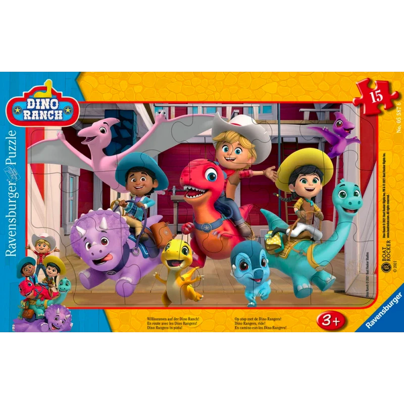 Ravensburger - Puzzle Cadre 15 Pièces - En Route Avec Les Dino Rangers 3 Ravensburger - Puzzle Cadre 15 Pièces - En Route Avec Les Dino Rangers